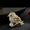 Broche de Pássaro Unissex, Luxo